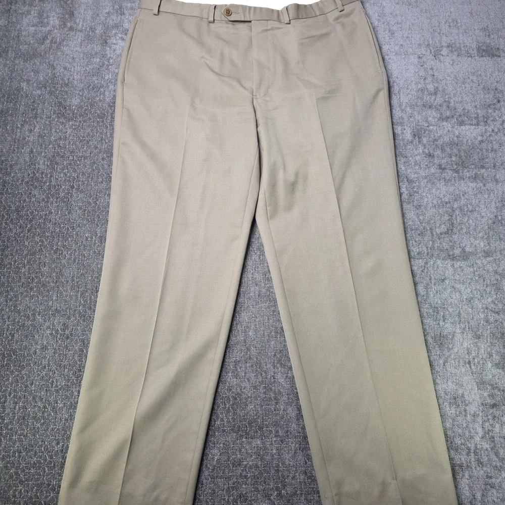 Brooks Brothers 346 Madison Fit Pants Mens 40x32 Wool Brown Trousers Slacks
